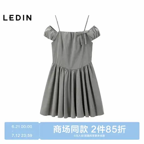 【商场同款】乐町连衣裙女2025年夏季新款千金吊带裙子C1FAF2730商品大图