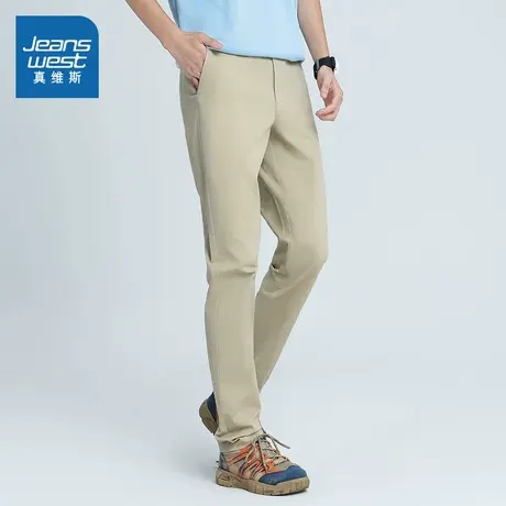 SA真维斯男装2025秋季新款 宽松简约时尚商务净色微弹男士长裤商品大图