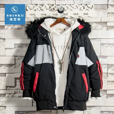 Soinku2018新款棉服男冬季韩版潮流短款加厚冬装棉衣ins帅棉袄子图片