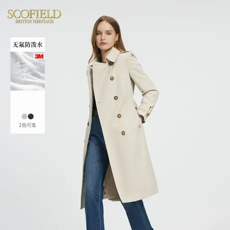 【防泼水】Scofield女装英伦休闲通勤风衣可调节腰带2025春季新品商品大图