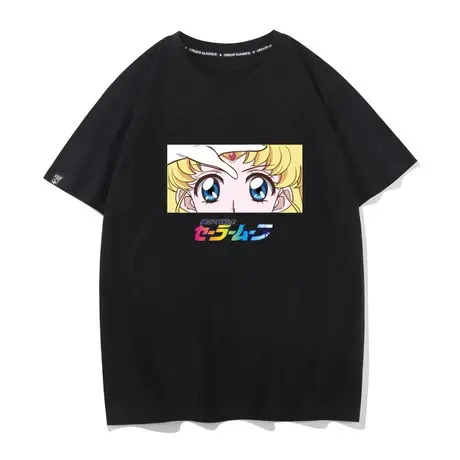 动漫卡通夏季新甜辣上衣女ins洋气减龄美少女战士印花短袖t恤女潮图片