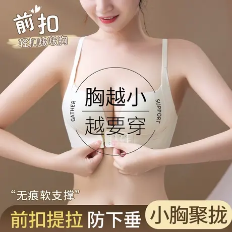 前扣提拉内衣女小胸聚拢显大收副乳防下垂上托防外扩春秋季文胸罩商品大图