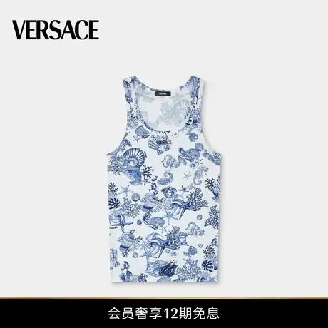 【春夏新品】VERSACE/范思哲 Coral Theatre Logo罗纹坦克背心商品大图