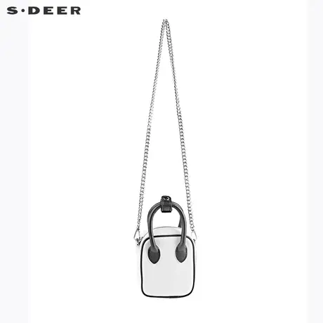 sdeer圣迪奥女装夏装休闲撞色手提包水桶包斜挎包链条包S20283898图片
