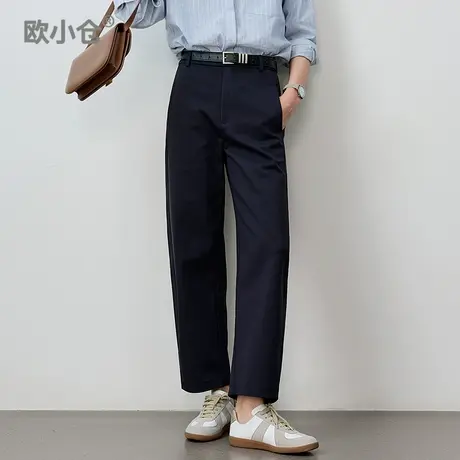 欧小仓巴斯克系列 舒适香蕉裤 弹力通勤九分裤梨型友好时尚镰刀裤商品大图