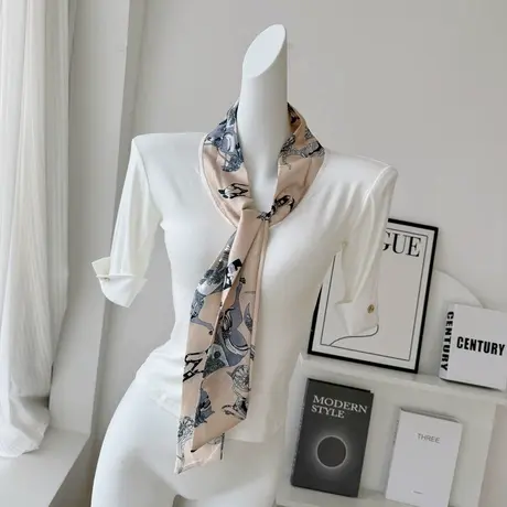 韩系穿搭秋冬纯欲显身材上衣设计感飘带v领t恤洋气高端别致小衫女商品大图