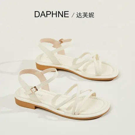 Daphne达芙妮 简约高级感穿搭~上班凉鞋女不累脚配裙子软底沙滩鞋图片