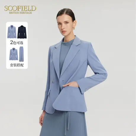 Scofield女装休闲知性职场西装外套收腰长袖外套2025春季新品商品大图
