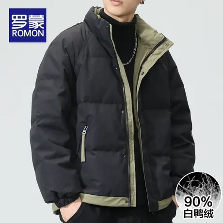 罗蒙羽绒服男士2025新款冬季防风抗寒保暖面包服宽松潮牌外套男款图片