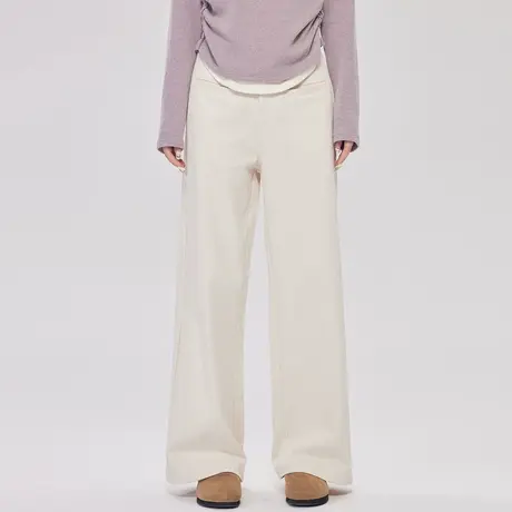 初秋宽松显高直筒休闲裤女高腰显瘦拖地裤外穿小个子高级感阔腿裤商品大图