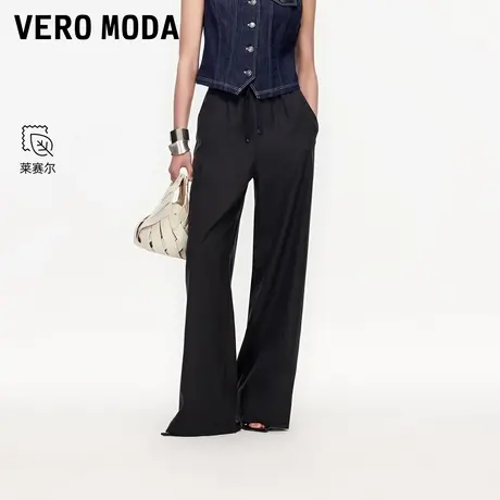 Vero Moda休闲裤2025秋季新款含莱赛尔松紧腰抽绳阔腿裤325326006商品大图