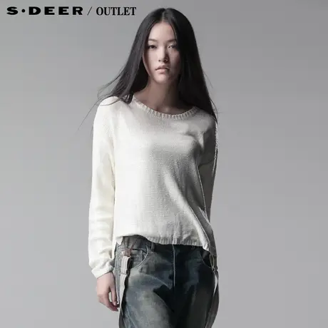 sdeer圣迪奥专2014女装春宽松休闲显瘦针织衫3383532图片