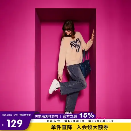 Juicy Couture橘滋春夏新款针织毛衫羽毛纱圆领时尚百搭毛衣女商品大图