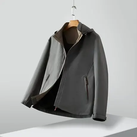 【商场同款】红豆夹克男秋新款休闲弹力印花外套6J202商品大图