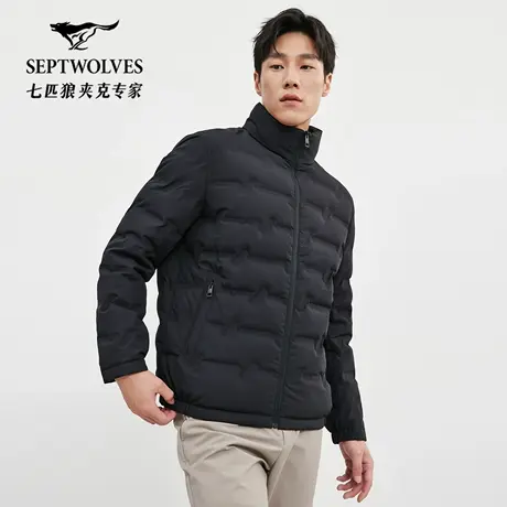 七匹狼立领羽绒服2025年冬季新款中青年男士商务休闲夹克外套上衣商品大图