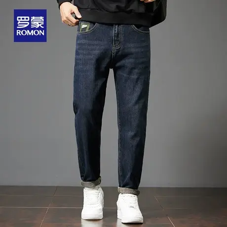 罗蒙牛仔裤男士休闲2025秋季新款时尚百搭修身弹力小脚直筒长裤子商品大图