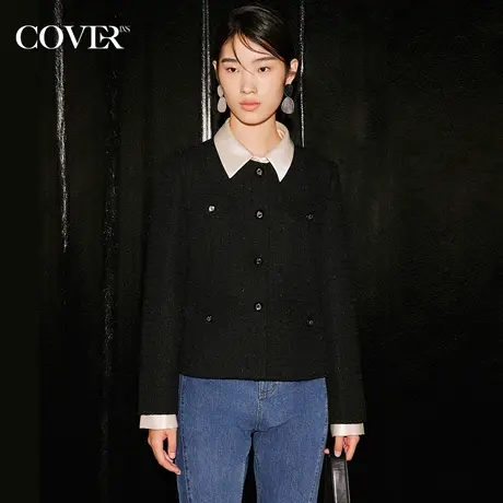 COVER秋季安心绒小香风轻薄羽绒服图片