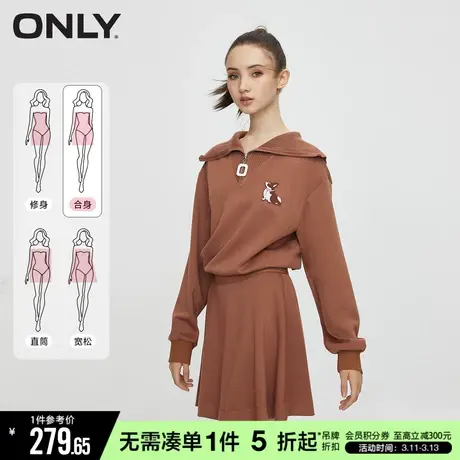 ONLY冬季百搭设计感显瘦收腰短裙连衣裙女|123361011商品大图