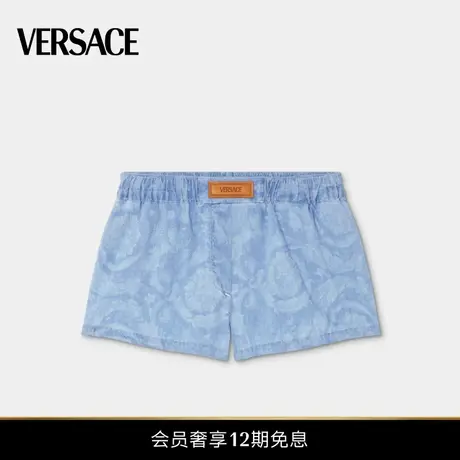 【夏日度假】VERSACE/范思哲 女士Barocco提花青年布平角短裤商品大图