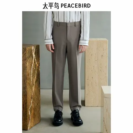 【商场同款】太平鸟男装西裤春季新款直筒垂感休闲裤潮 B1GAF1E04图片