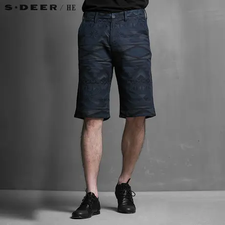 S.Deer/He【惠】 圣迪奥夏装休闲纯棉沙滩中裤H15270726图片