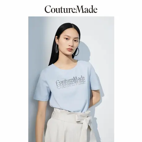 CoutureMade奥莱 T恤夏季清仓纯棉半袖修身上衣女for veromoda商品大图