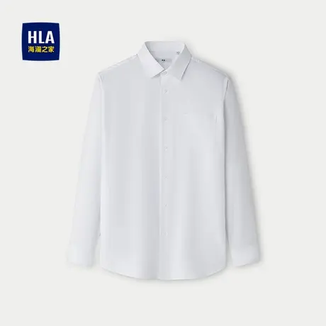 HLA/海澜之家国民臻品长袖正装衬衫25秋新斜纹清爽舒适通勤衬衣男商品大图