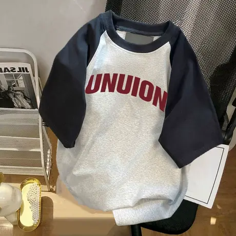 插肩袖t恤女hiphop国潮牌大码宽松纯棉短袖情侣装夏装ins炸街上衣图片