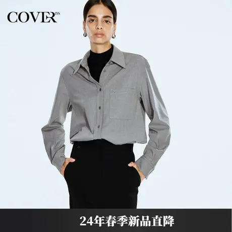 COVERINS春休闲时髦cleanfit廓形衬衫商品大图