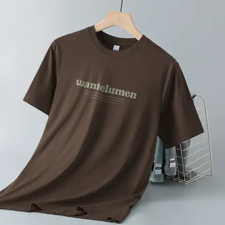 260g重磅美式纯棉t恤男短袖夏季潮流全棉半袖宽松圆领体恤上衣服商品大图