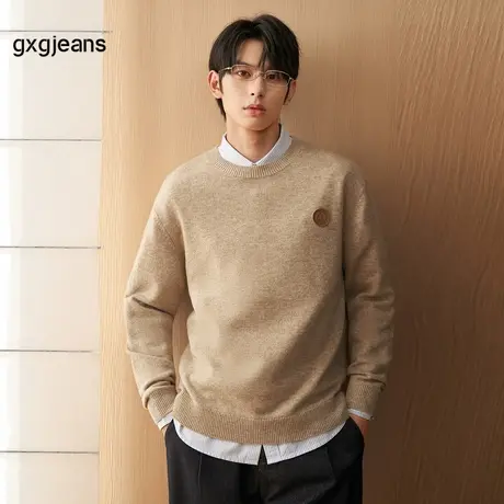 gxg.jeans男装2024年秋季新款圆领毛衫J24D203001商品大图