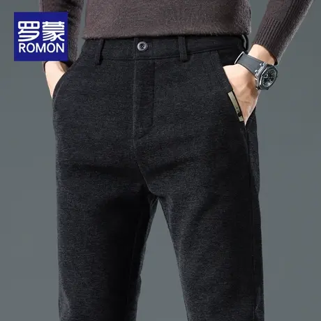 罗蒙休闲裤男士裤子男款春季2025新款直筒修身潮牌商务长裤男春秋图片