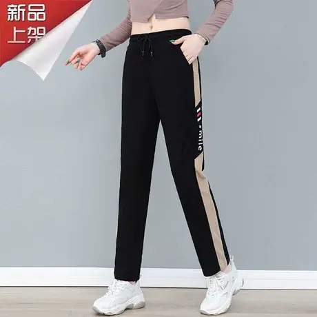 恋上17号裤子女春秋2023秋季新款休闲女裤运动长裤宽松直筒休闲裤商品大图