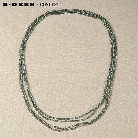 【新品】sdeer圣迪奥专柜正品女装清新窜珠长短组合项链52843A7图片