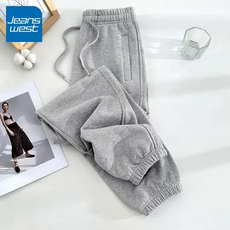 KV真维斯运动裤女夏季薄款2025新款高腰休闲卫裤春秋小个子九分裤商品大图