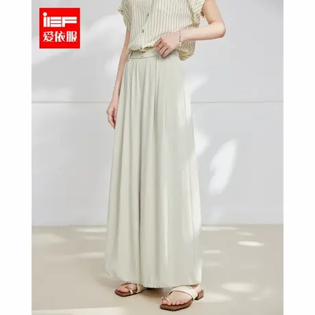 IEF/爱依服长裤2025夏季新款文艺知性通勤气质宽松百搭显瘦灯笼裤商品大图