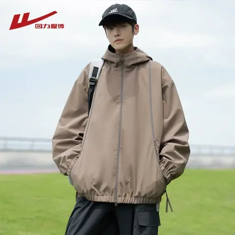 回力美式机能工装冲锋夹克男士春秋季2025新款潮宽松休闲风衣外套商品大图