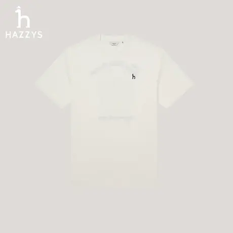 【商场同款】HAZZYS哈吉斯25新品男时尚休闲潮流圆领短袖T恤上衣图片