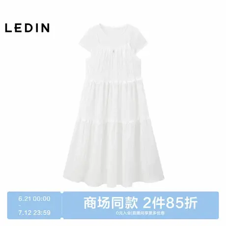 【商场同款】乐町连衣裙女2025年夏季新款短袖千金裙子C1FAF2736商品大图