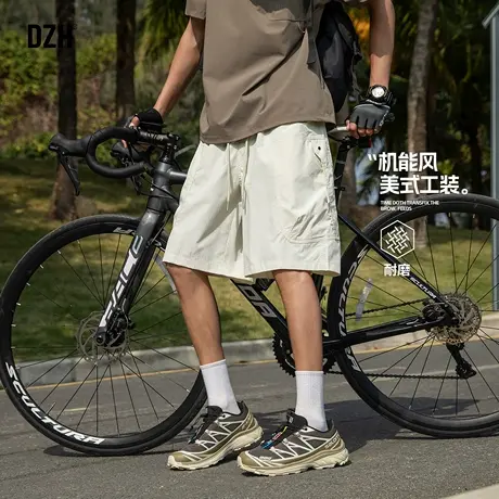 男士耐磨五分裤男款夏季薄款2025新款休闲工装短裤外穿宽松半截裤商品大图