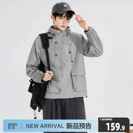 唐狮防晒衣男夏季新款防晒服拼接连帽防紫外线透气户外男士钓鱼服图片