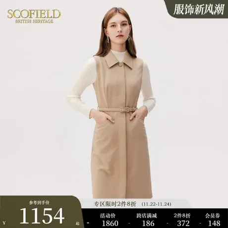 Scofield无袖型通勤复古优雅收腰显瘦连衣裙女装秋季新品连衣裙商品大图