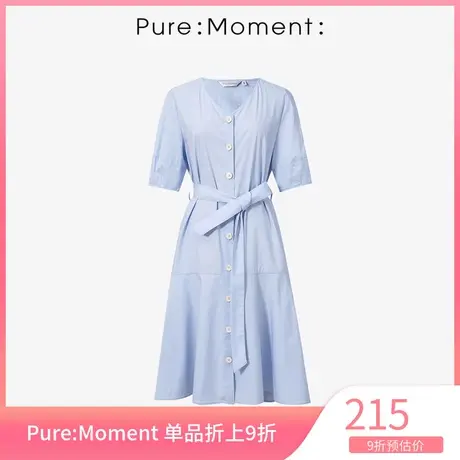 Pure Moment连衣裙年夏季新款显瘦收腰法式修身时尚甜美女裙商品大图