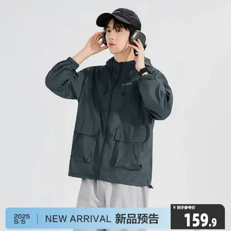 唐狮防晒衣男夏季新款防晒服拼接连帽防紫外线透气户外男士钓鱼服图片