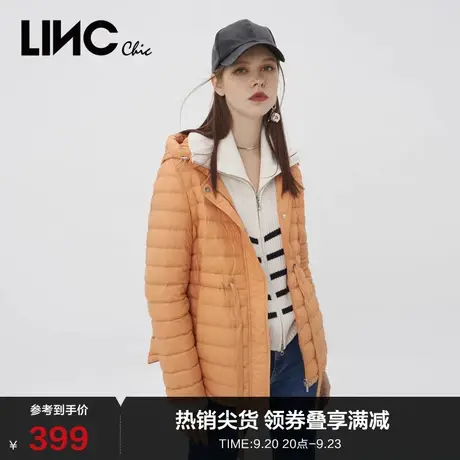 LINCCHIC金羽杰羽绒服女新款收腰轻薄短款羽绒服女外套Y21803272Y图片