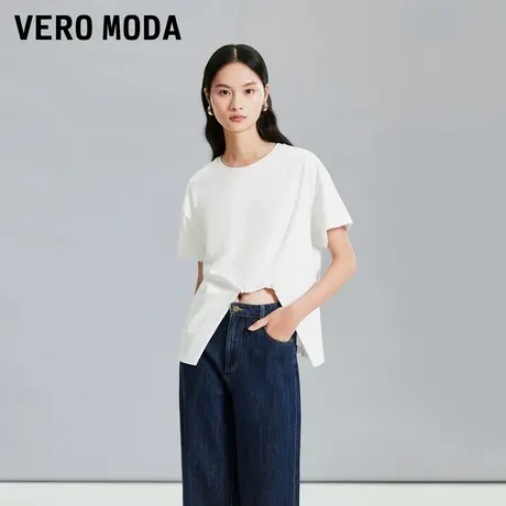Vero Moda奥莱T恤女夏季新款圆领短袖宽松不规则街头时尚个性上衣商品大图