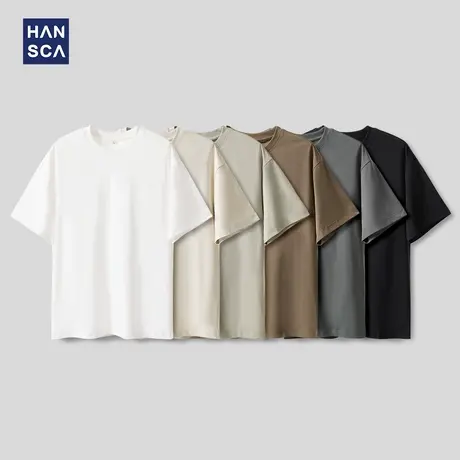 hansca 索罗娜短袖t恤男2025夏季薄款UPF50+防晒宽松冰丝透气上衣图片