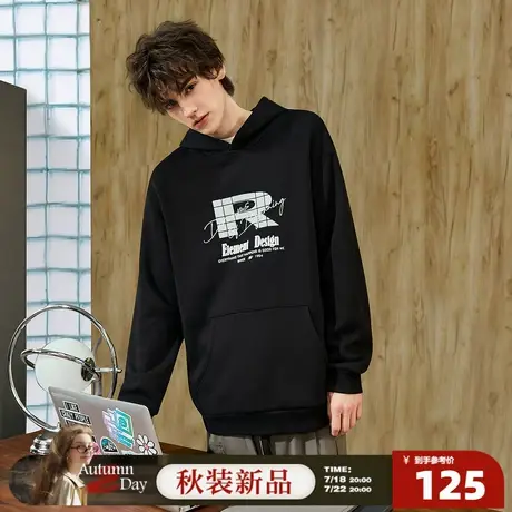 7.18/20点 上新唐狮2025春秋季新款男卫衣美式潮牌连帽套头青少年图片