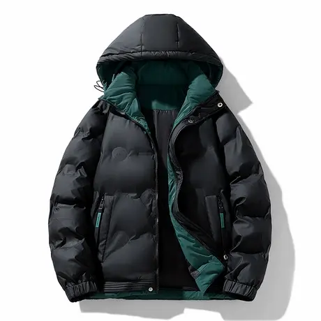 连帽面包棉衣2024冬季新款加厚保暖美式棉服上衣男士潮牌大衣外套图片