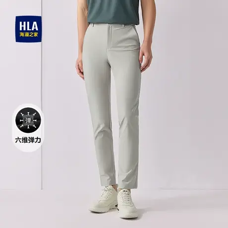 HLA/海澜之家六维弹力休闲裤25春夏新商务通勤修身直筒长裤子男士图片